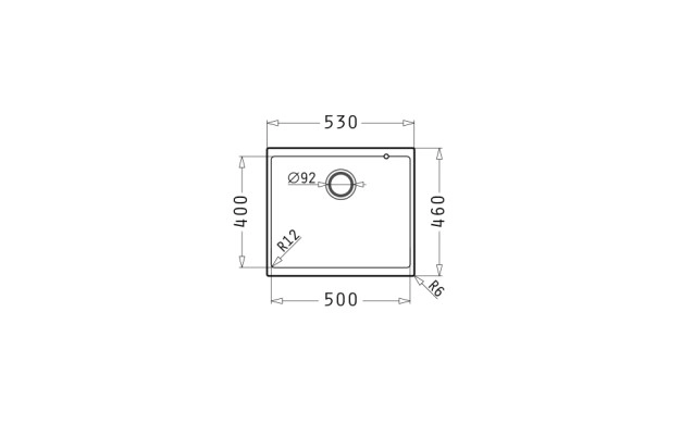 Гранитна мивка Pyramis Ithaka (50×40) 1B Dark Beige